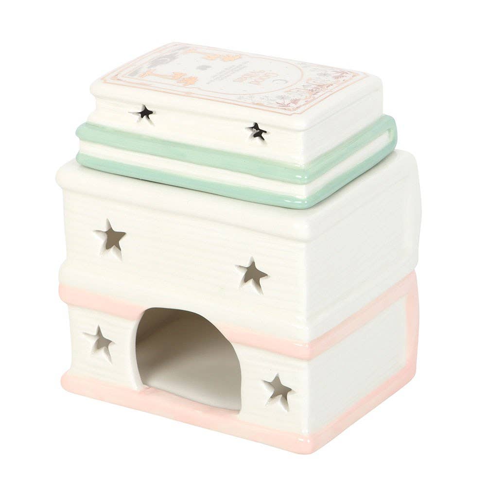 Ceramic Book Stack Oil Burner – Home Fragrance Tealight Burner