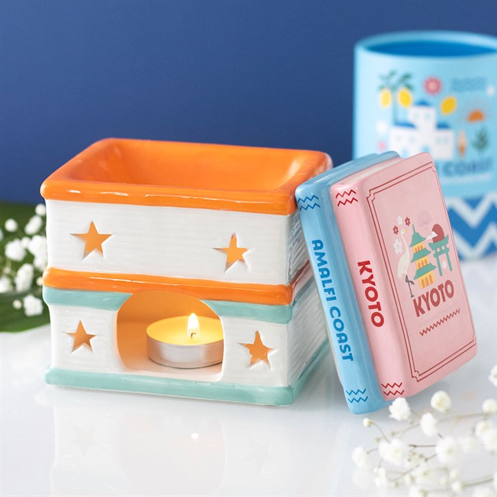 Travel Book Stack Oil Burner & Wax Warmer – Scents of Adventure
