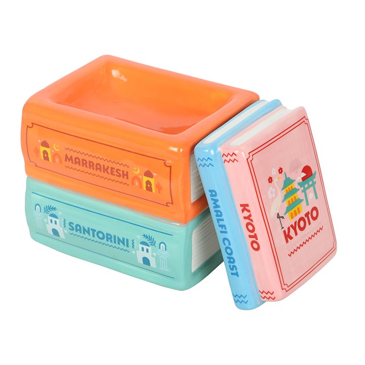 Travel Book Stack Oil Burner & Wax Warmer – Scents of Adventure