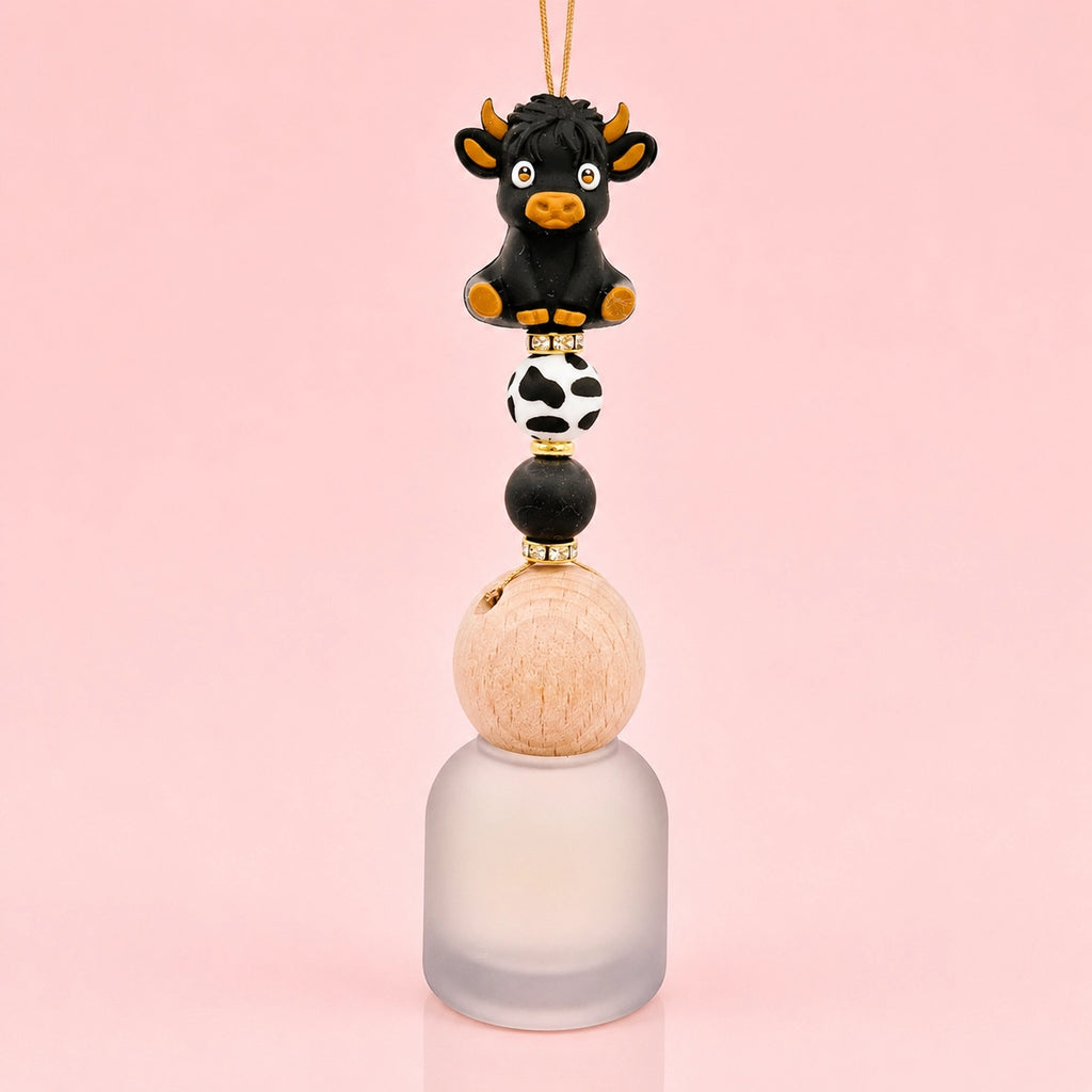 Highland Cow Car Diffuser – Black