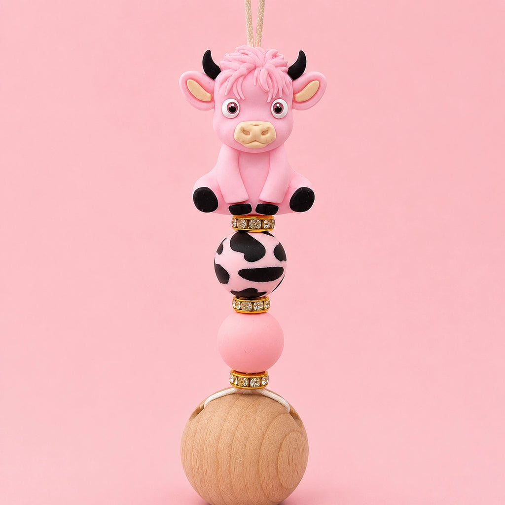 Highland Cow Car Diffuser – Pink