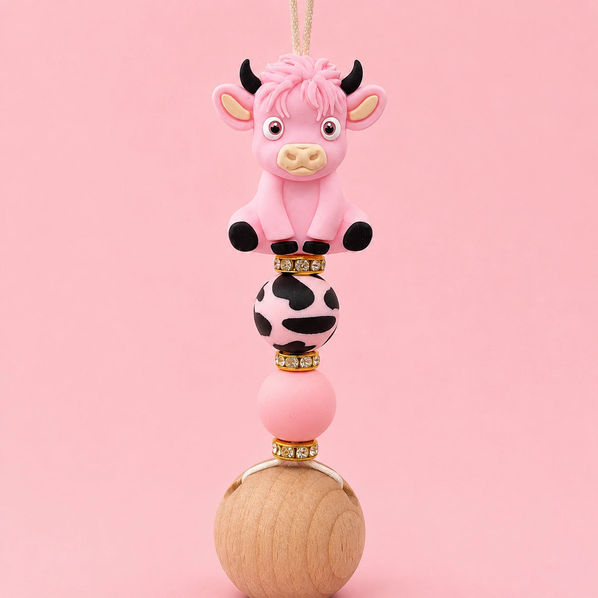 Highland Cow Car Diffuser – Pink